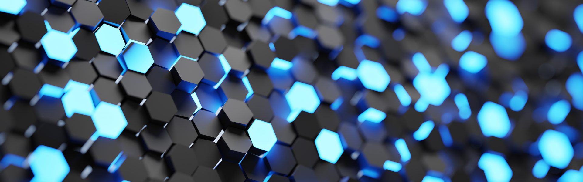 Hexagon pattern background. Modern technology and network concept 3D illustration